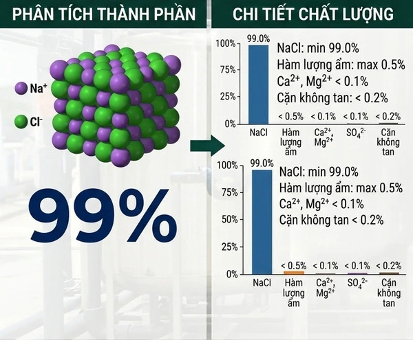 thành phần hóa học muối công nghiệp NaCl 99%