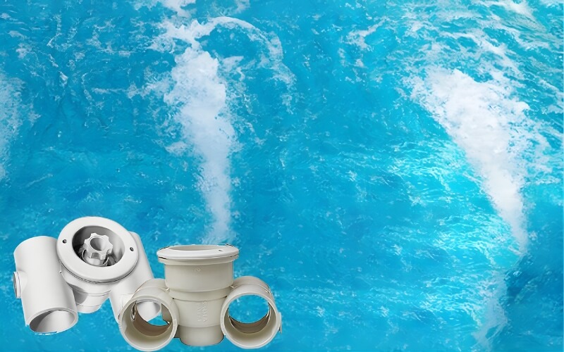 Hình ảnh minh họa các thiết bị chính dùng để lắp đặt bể bơi ngược dòng