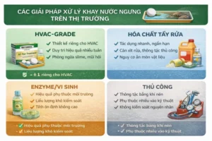 Các giải pháp xử lý khay nước ngưng trên thị trường
