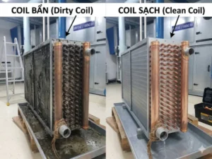 Coil AHU sạch và Coil AHU bẩn