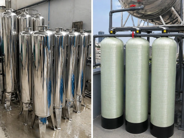 So sánh cột lọc composite và inox