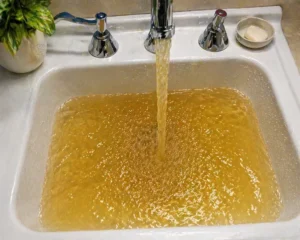 Nước sinh hoạt có màu vàng