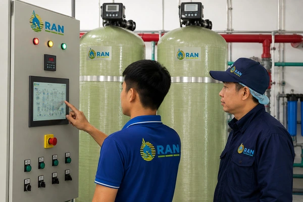 Ran vận hành hệ Softener
