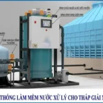 hệ softener xử lý nước trước khi vào cooling tower