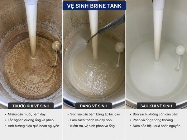 Vệ sinh Brine tank