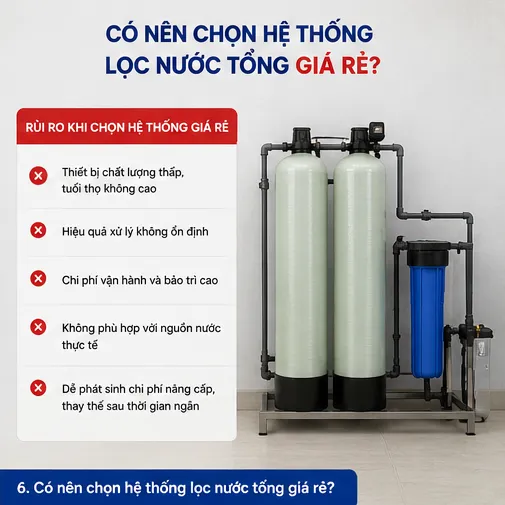Có nên chọn hệ thống lọc nước tổng giá rẻ
