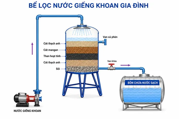 Hệ thống lọc nước giếng khoan